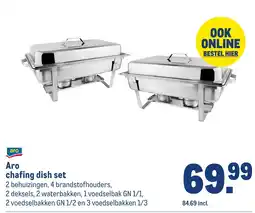 Makro Aro chafing dish set aanbieding