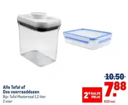 Makro Alle Tefal of Oxo voorraaddozen aanbieding