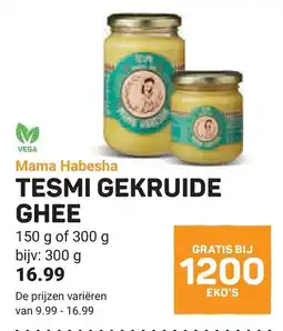 Ekoplaza Mama Habesha TESMI GEKRUIDE GHEE aanbieding