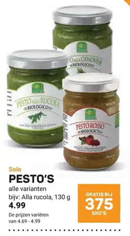 Ekoplaza Sole PESTO'S aanbieding