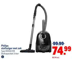 Makro Philips stofzuiger met zak aanbieding