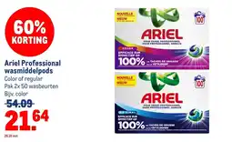 Makro Ariel Professional wasmiddelpods aanbieding