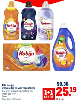 Makro Robijn wasmiddel en wasverzachter aanbieding