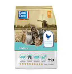Pets Place CaroCroc Indoor 29/14 - Kattenbrokken - Gevogelte&Rijst&Visolie 400 g aanbieding