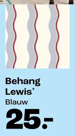 Kwantum Behang Lewis Blauw aanbieding