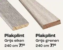 Kwantum Plakplint Grijs eiken aanbieding