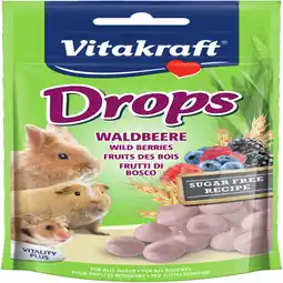 Pets Place Vitakraft Konijn Drops - Snoepjes - 75 g Bosvruchten aanbieding