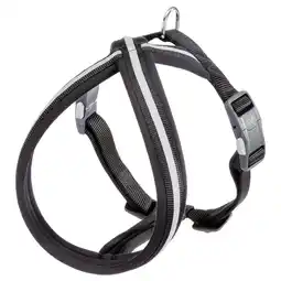 Pets Place Adori Nylon Soft Harnas Cross - Harnas - Zwart&Reflecterend S/M aanbieding