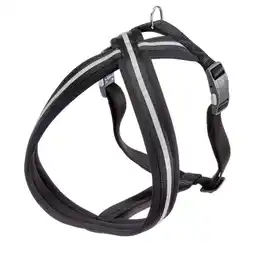 Pets Place Adori Nylon Soft Harnas Cross - Harnas - Zwart&Reflecterend L aanbieding