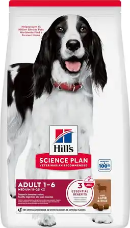 Pets Place Hill's Science Plan Medium Adult - Hondenbrokken - Lam&Rijst 2,5 kg aanbieding