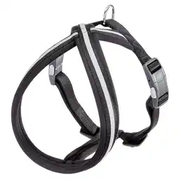 Pets Place Adori Nylon Soft Harnas Cross - Harnas - Zwart&Reflecterend M/L aanbieding