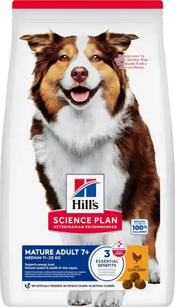 Pets Place Hill's Science Plan Medium Mature Adult - Hondenbrokken - Kip 2,5 kg aanbieding
