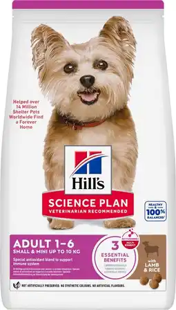 Pets Place Hill's Science Plan Small & Mini Adult - Hondenbrokken - Lam&Rijst 1,5 kg aanbieding