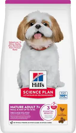 Pets Place Hill's Science Plan Small & Mini Mature Adult - Hondenbrokken - Kip 1,5 kg aanbieding