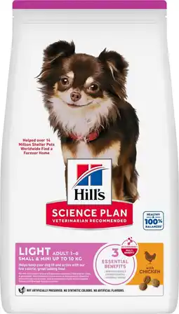 Pets Place Hill's Science Plan Light Small & Mini Adult - Hondenbrokken - Kip 1,5 kg aanbieding