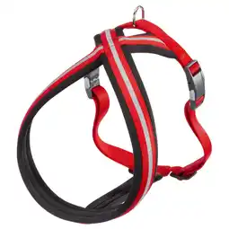 Pets Place Adori Nylon Soft Harnas Cross - Harnas - Rood&Reflecterend L aanbieding