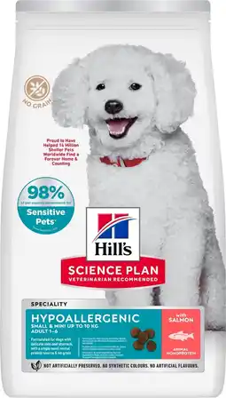Pets Place Hill's Science Plan Hypoallergenic Adult Small & Mini - Hondenbrokken - Zalm&Tonijn 1,5 kg aanbieding