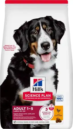 Pets Place Hill's Science Plan Large Breed Adult - Hondenbrokken - Kip 2,5 kg aanbieding