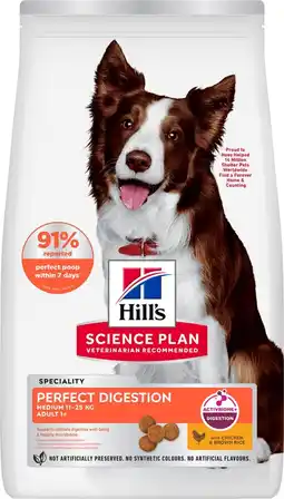 Pets Place Hill's Science Plan Perfect Digestion Medium Breed Adult - Hondenbrokken - 2,5 kg aanbieding
