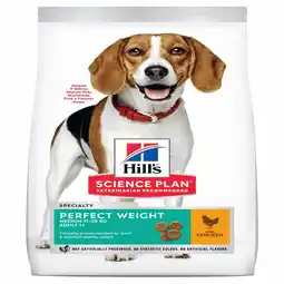 Pets Place Hill's Science Plan Perfect Weight Medium Adult - Hondenbrokken - Kip 2 kg aanbieding