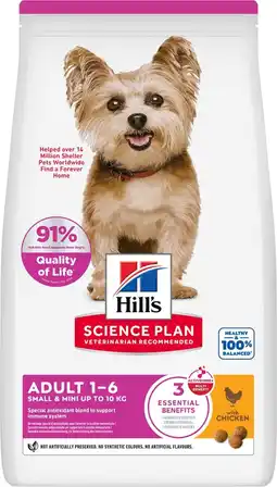 Pets Place Hill's Science Plan Small & Mini Adult - Hondenbrokken - Kip 3 kg aanbieding