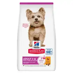 Pets Place Hill's Science Plan Small & Mini Adult - Hondenbrokken - Kip 3 kg aanbieding