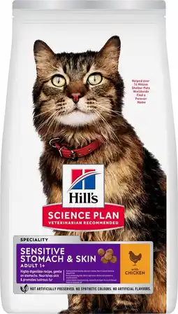 Pets Place Hill's Science Plan Sensitive Stomach & Skin Adult - Kattenbrokken - 1,5 kg aanbieding