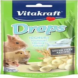 Pets Place Vitakraft Konijn Drops - Snoepjes - 75 g Yoghurt aanbieding