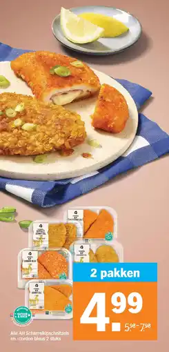 Albert Heijn Alle AH Scharrelkipschnitzels en Cordon Bleus aanbieding