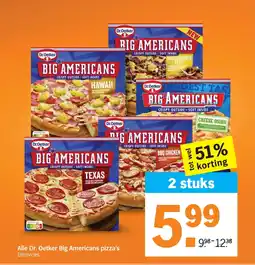 Albert Heijn Alle Dr. Oetker Big Americans pizza's aanbieding