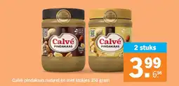 Albert Heijn Calvé pindakaas naturel en met stukjes aanbieding