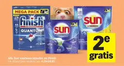Albert Heijn Alle Sun vaatwascapsules en Finish aanbieding