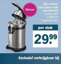 Albert Heijn Blue Home citruspers met pershendel aanbieding