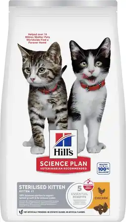 Pets Place Hill's Sterilised Kitten - Kattenbrokken - Kip 300 g aanbieding