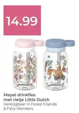 Prenatal Mepal drinkfles met rietje Little Dutch aanbieding