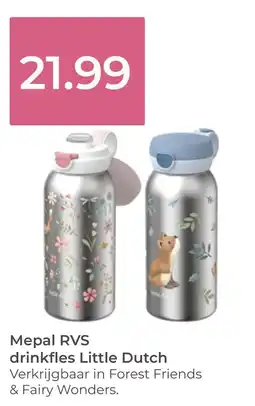 Prenatal Mepal RVS drinkfles Little Dutch aanbieding