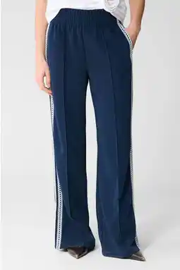 Wehkamp Shoeby wide leg highwaist broek donkerblauw aanbieding