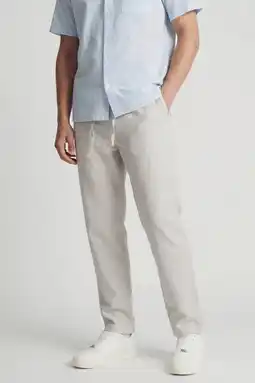 Wehkamp JACK & JONES PANTS STUDIO JPSTKANE relaxed casual broek met linnen beige aanbieding