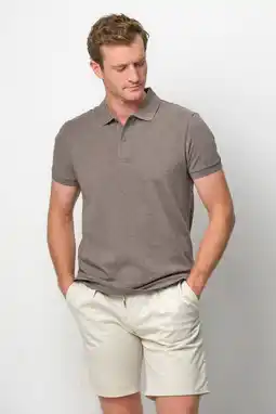 Wehkamp Profuomo regular polo bruin aanbieding