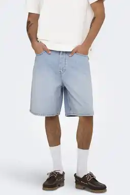 Wehkamp ONLY & SONS ONSFADE regularwaist short light blue denim aanbieding