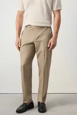 Wehkamp Mango Man regular fit pantalon - bruin aanbieding