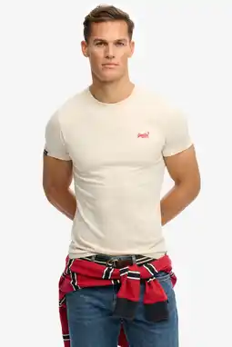 Wehkamp Superdry slim T-shirt ecru aanbieding