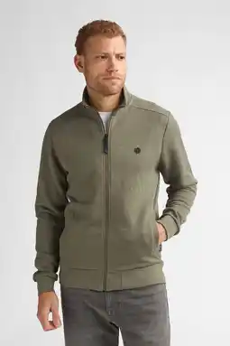 Wehkamp Petrol Industries sweatvest met textuur groen aanbieding