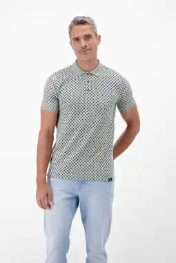 Wehkamp LERROS regular polo grijsblauw aanbieding