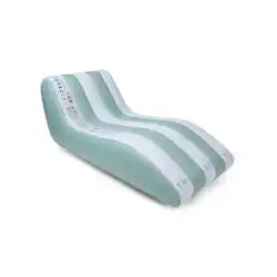 Wehkamp Swim Essentials groen wit lounge luchtbed (180 x 99 cm) aanbieding