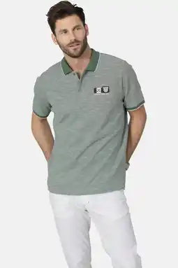 Wehkamp Babista regular fit gemêleerde polo Plus Size - groen aanbieding