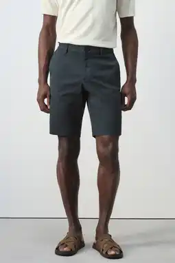 Wehkamp Mango Man slim chino short donkerblauw aanbieding