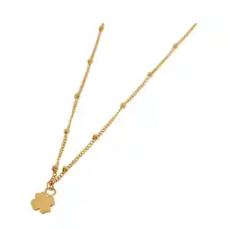 Wehkamp Label Kiki gold plated ketting Lucky Clover aanbieding