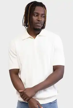 Wehkamp Redefined Rebel regular polo wit fijn gebreid aanbieding