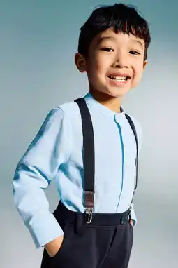 Wehkamp Mango Kids casual overhemd met linnen lichtblauw aanbieding
